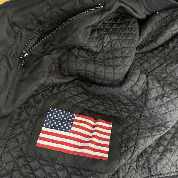 Harley Davidson Black Nylon 100 Year Anniversary 2003 Bomber Jacket Size M - Picture 7 of 7